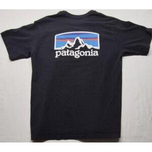 Patagonia Men's P-6 Logo  Responsibility-Tee Short Sleeve T-shirt Black Size XS
